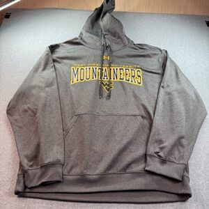 Under Armour West Virginia University Mountaineer Gray Hoodie XXL Loose 2XL WVU